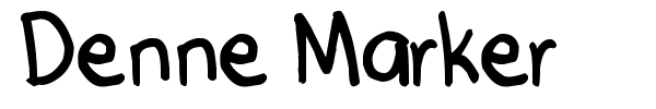 Denne Marker font preview